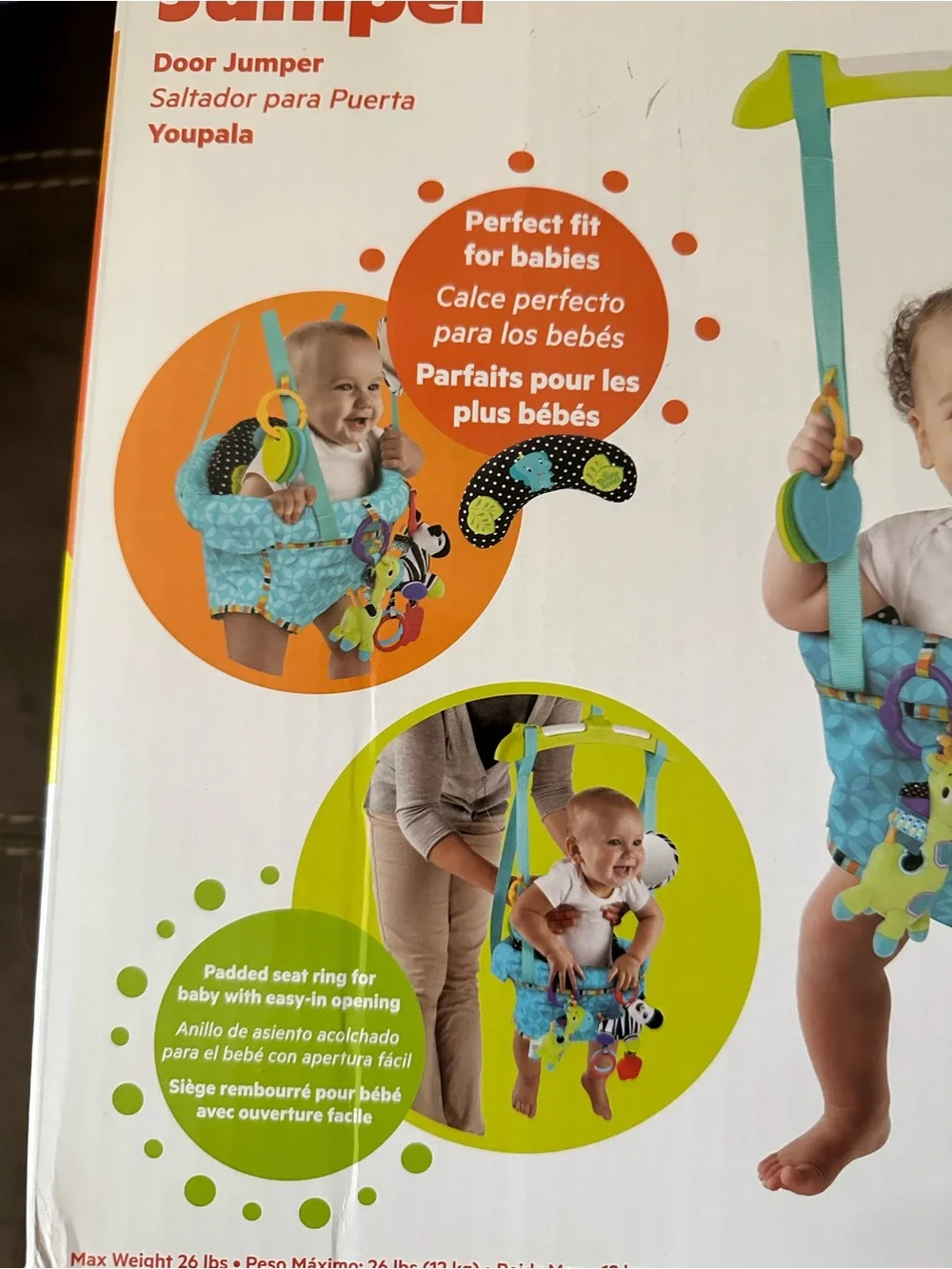 New bright starts deluxe door jumper